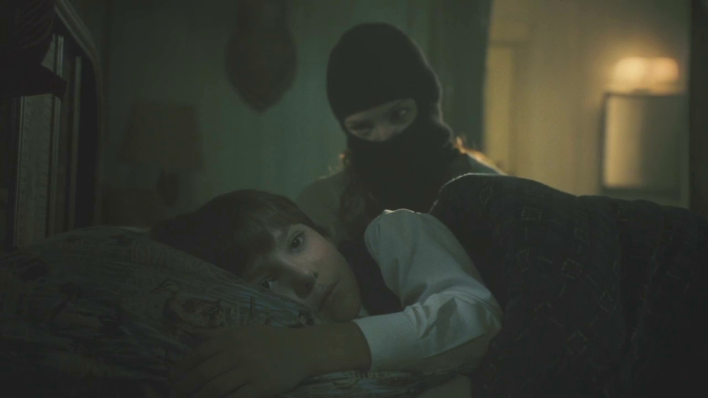 The masked (female) kidnapper and the boy Maskripper Org